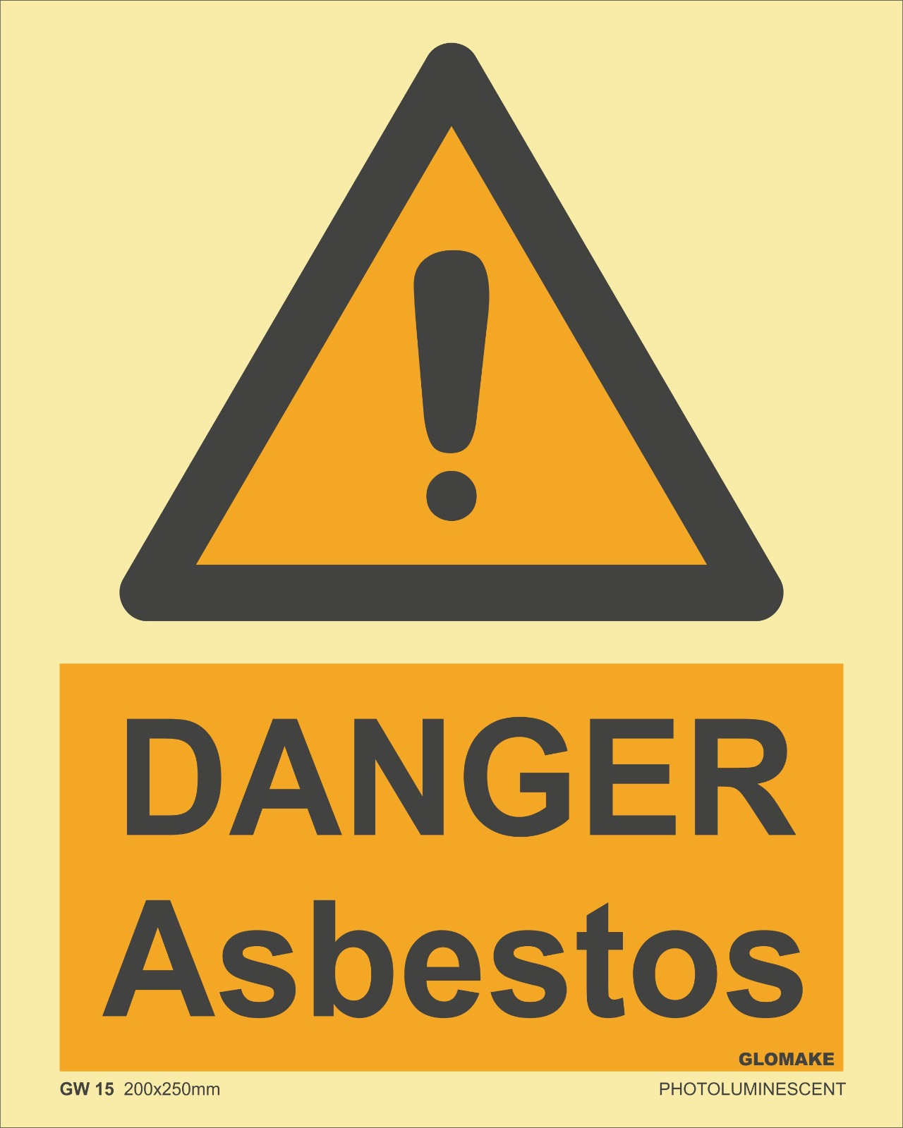 DANGER ASBESTOS 
(GW 15)